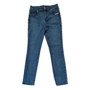 Simply Vera Vera Wang Womens Mid-Rise Skinny Fit Dark Blue Denim Jeans Size 6
